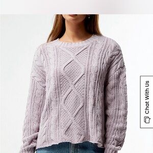 Lilac Cable Knit Sweater